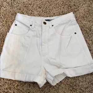 White vintage high waisted shorts